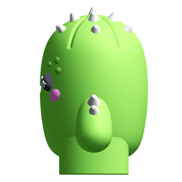 Creature Kin Prickles Figure – Cute Kawaii Cactus Art Toy STL 3d model