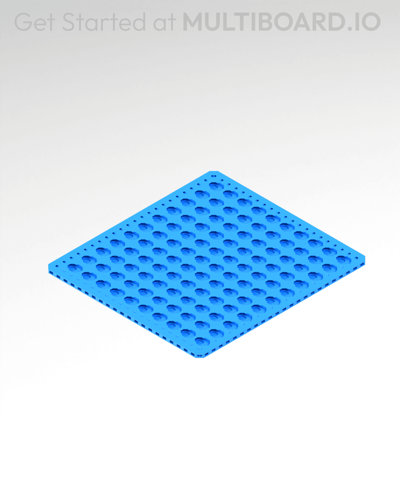 12x11 MU - Point Hole MU - MultiBoard Plate 3d model