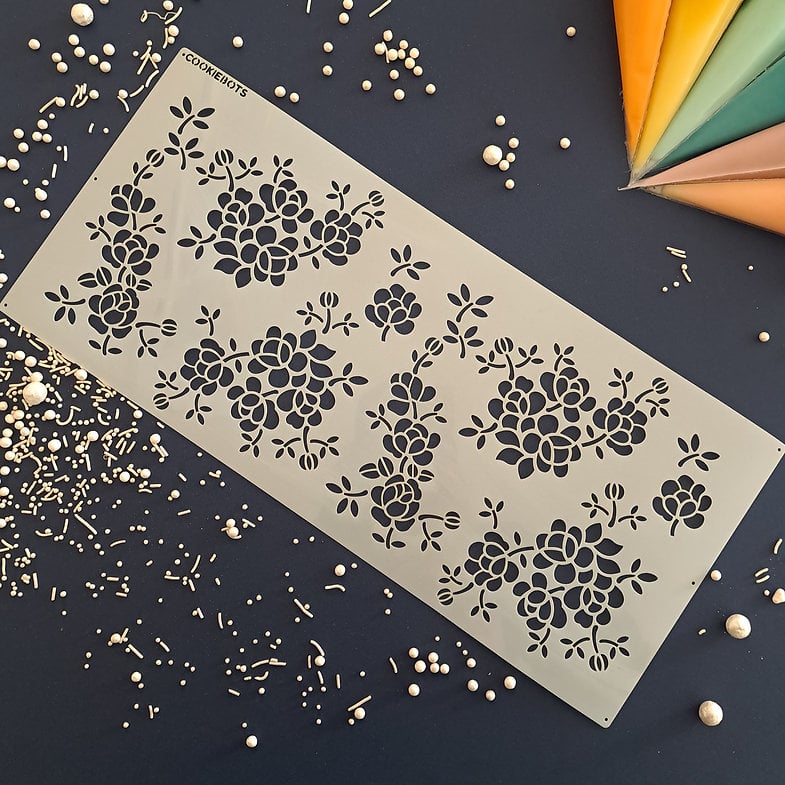 Floral XL Stencil 3d model