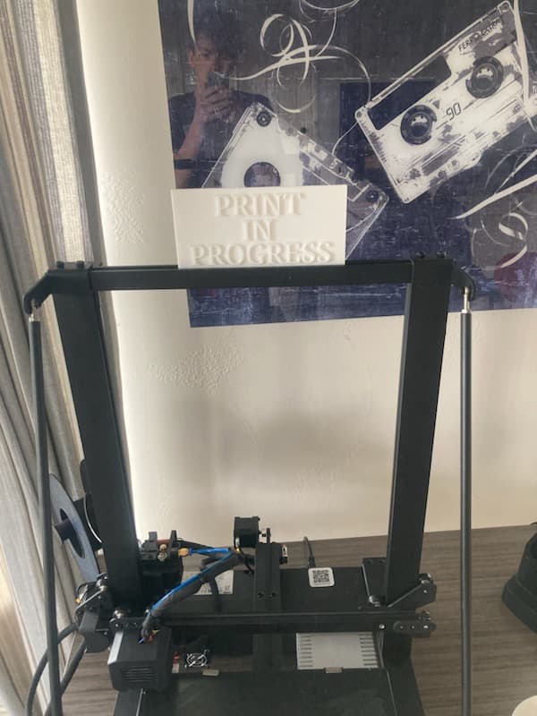 PRINT IN PROGRESS SIGN FOR BAMBU LAB P1P 3d model