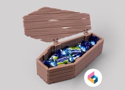 Old Wooden Coffin 3d model