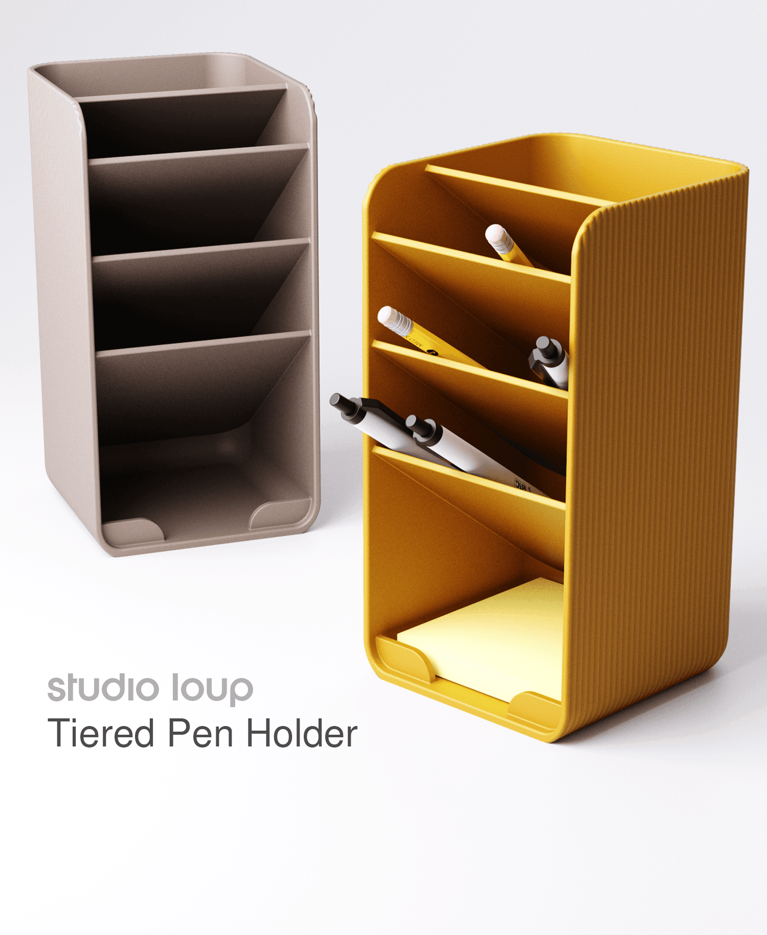 Tiered Pen Holder 3d model