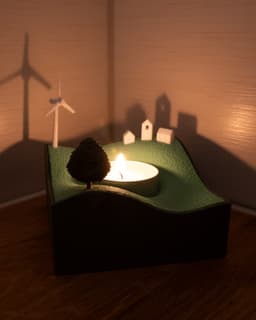 Candlelight Valley // Miniature Landscape Tealight Candle Holder 3d model