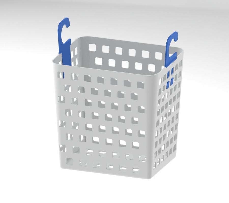 Clothespin basket 3d model