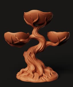 Enchanted Tree Planter | Multi-Tiered Bonsai Pot | Nature Inspired Succulent Holder 3d model
