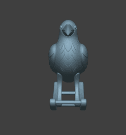 Rocking Raven Toy, Gothic Crow Rocker, Printable Bird Figurine, Halloween Shelf Decor, Dark Nursery 3d model