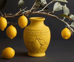 Limone Classico Vase – Mediterranean Lemon Vase with Relief Ornament 3d model