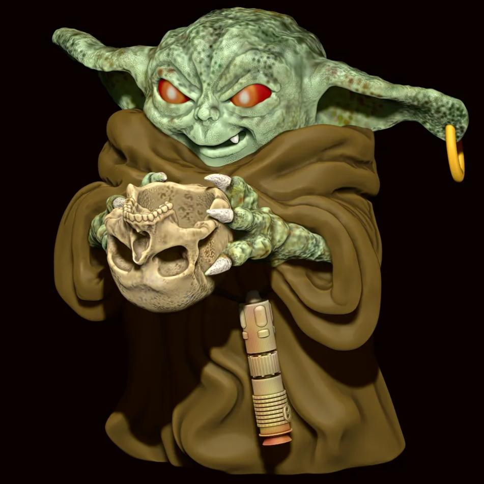 Evil baby Yoda (Grogu) 3d model