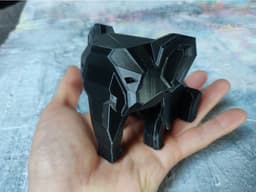 huge headed poly elephant 3d model