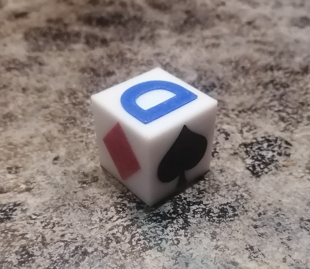 Euchre dealer cube 3d model