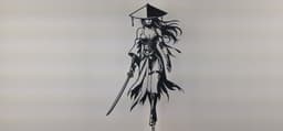 Female Samurai Warrior 2D Wall Art.3mf 3d model