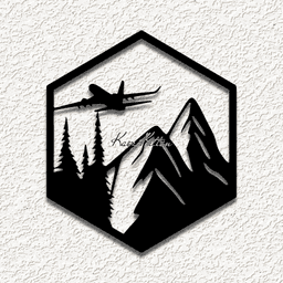 AIRPLANE MOUNTAINS wall art home decor 3d model
