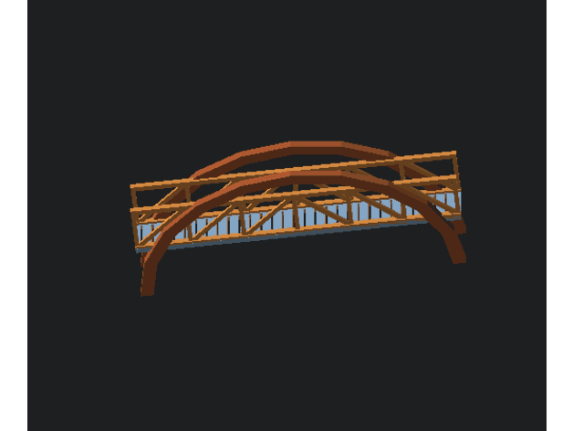 Model Bridge - Parametric (Customizable ) 3d model