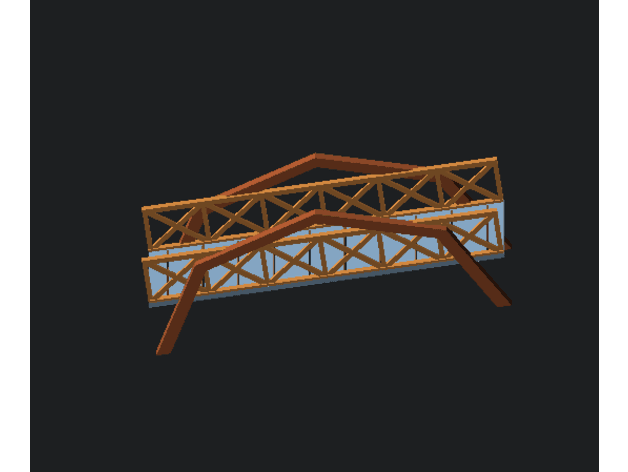Model Bridge - Parametric (Customizable ) 3d model