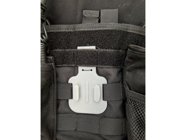 MOLLE GoPro Mount + Extra Support 3d model