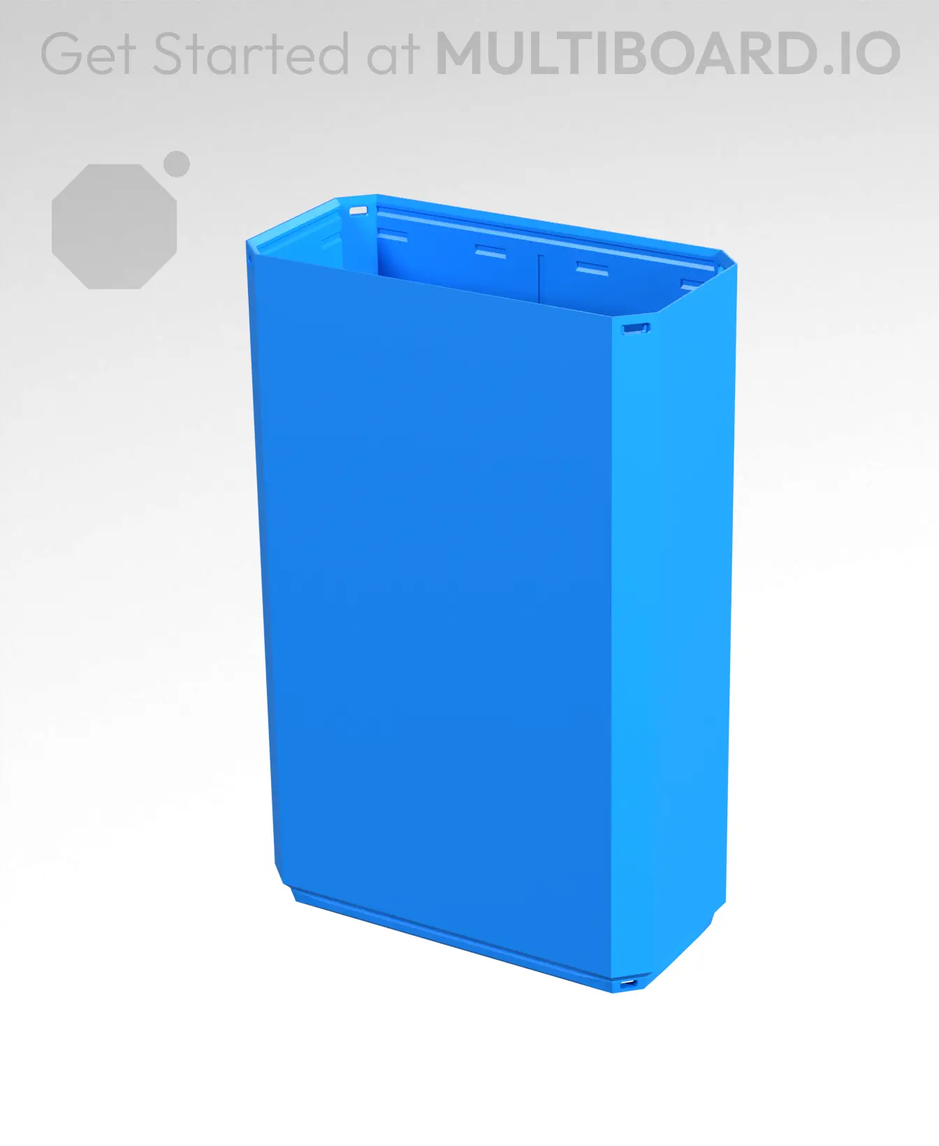 Shell Extension Drawing 2x1x3 - Simple Walls - Standard Click-In Multibin Shell Extension - 3D ...