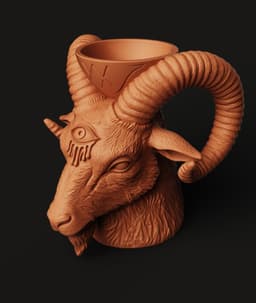 Baphomet Goat Organizer Multi-Color 3MF | Gothic Art | Bambu Ready 3d model