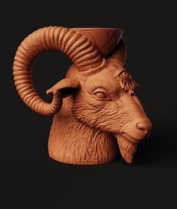Baphomet Goat Organizer Multi-Color 3MF | Gothic Art | Bambu Ready 3d model