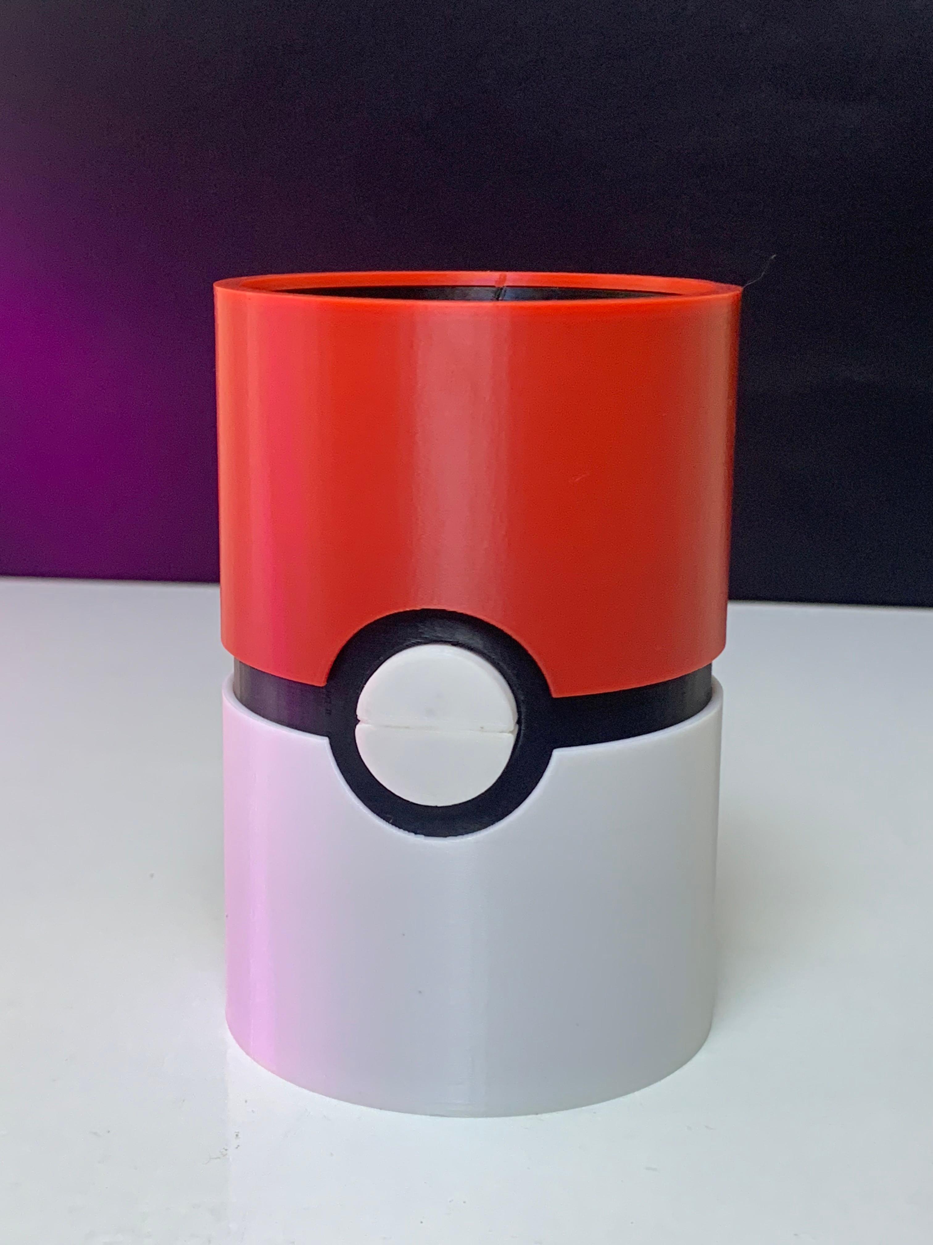 pokeball inspired can cup 3d model