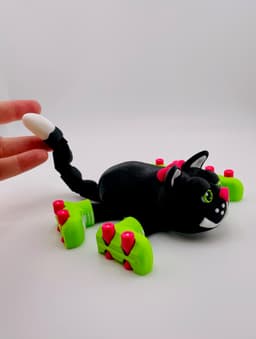 Cat Roller Skate Flexi 3d model