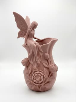 Fairy Goddess Vanity Organizer - Sculptural Floral Trinket Dish & Jewelry Tray 3d model