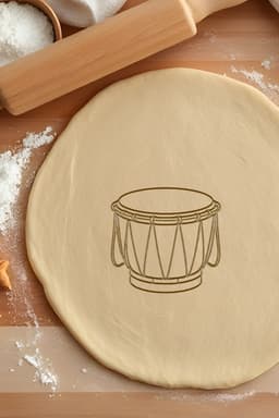 Drum Cookie Cutter, Biscuit Cutter 3d model