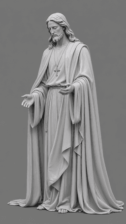 Jesus Christ Statue STL | Christian Religious Sculpture | Catholic 3D Print Model 3d model