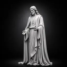 Jesus Christ Statue STL | Christian Religious Sculpture | Catholic 3D Print Model 3d model