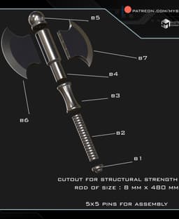 He-Man axe 3d model