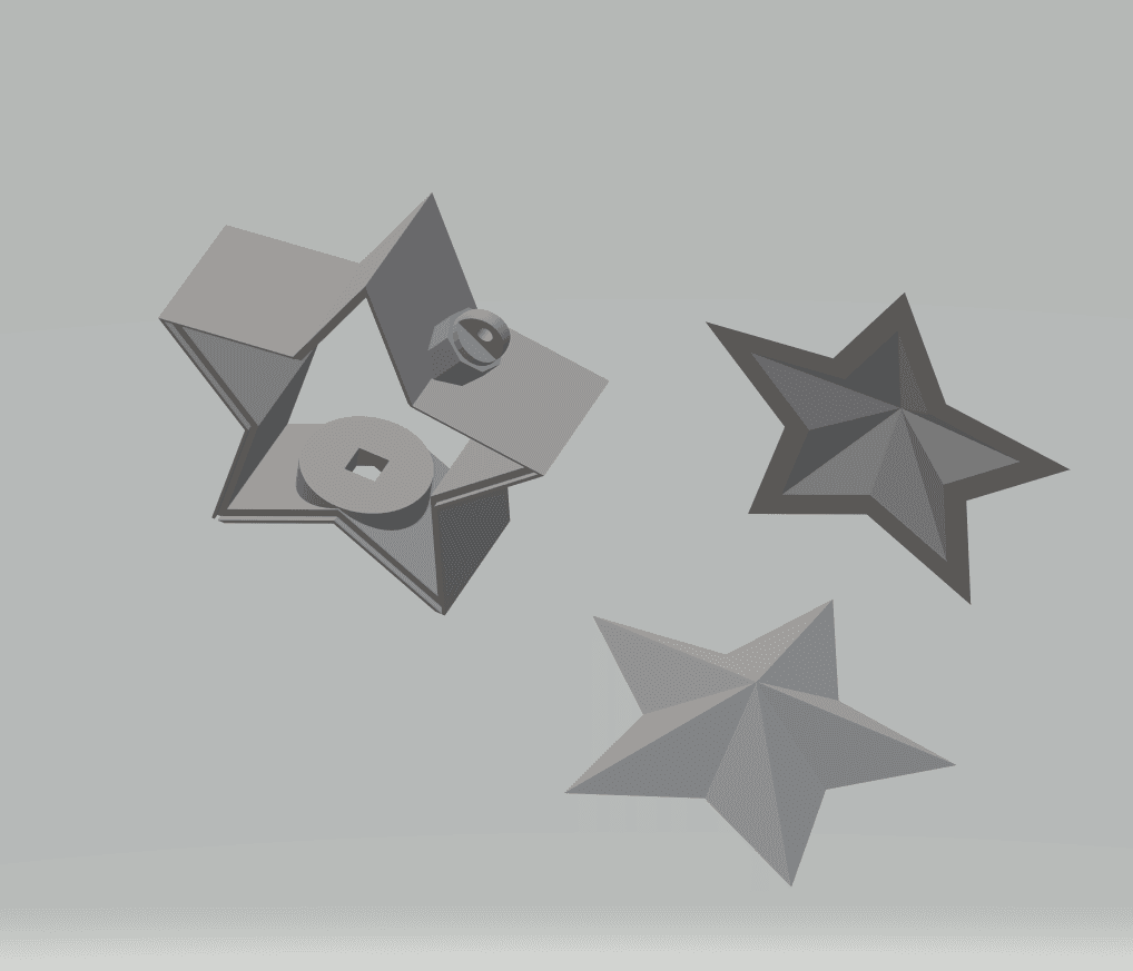 FHW: Hollow Body Star square slot Ornament 3d model