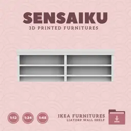 Miniature Replica 04. Liatorp Wall Shelf for Miniature Dollhouse IKEA 3D - IKEA 3D Print (1:12,24,48 3d model