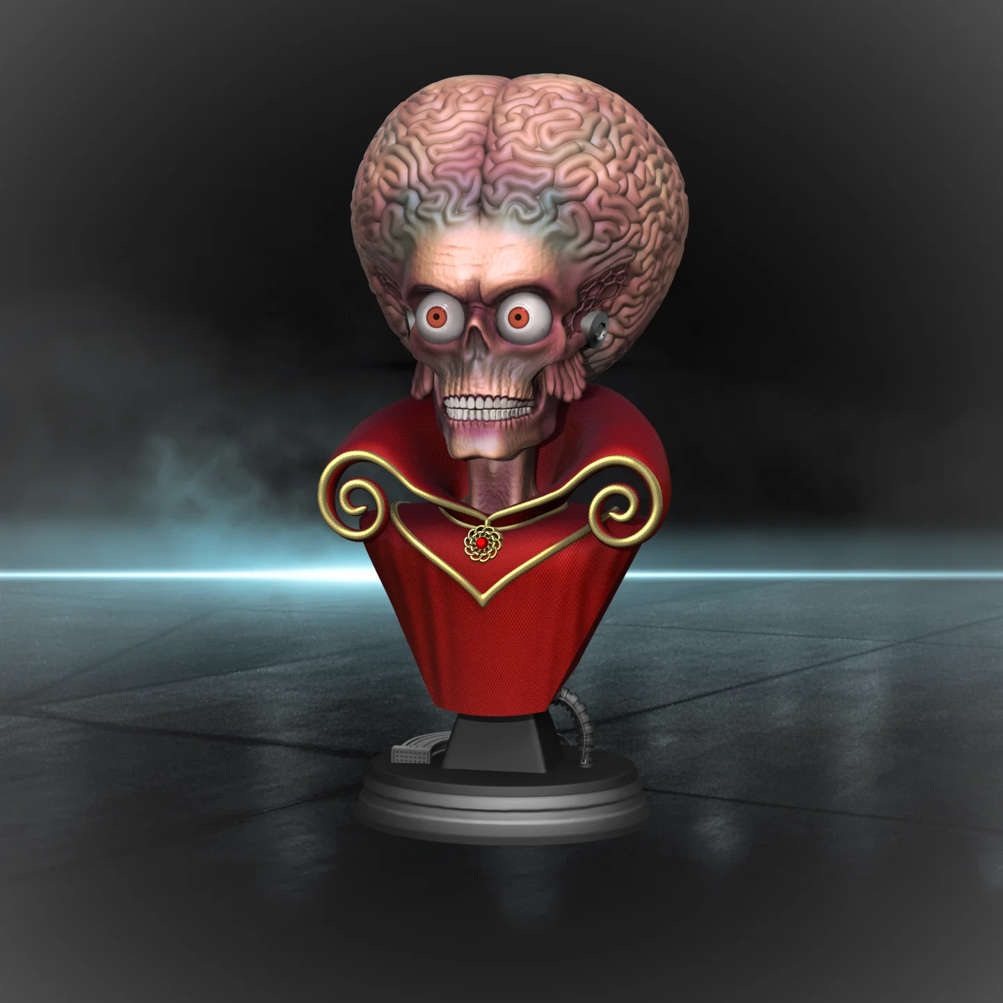 Supreme Martian Leader Bust -Mars Attacks! 3d model