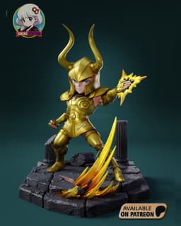 Saint Seiya Shura Chibi - Premium Collectible 3d model
