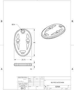 No Face Mask - Keychain 3d model