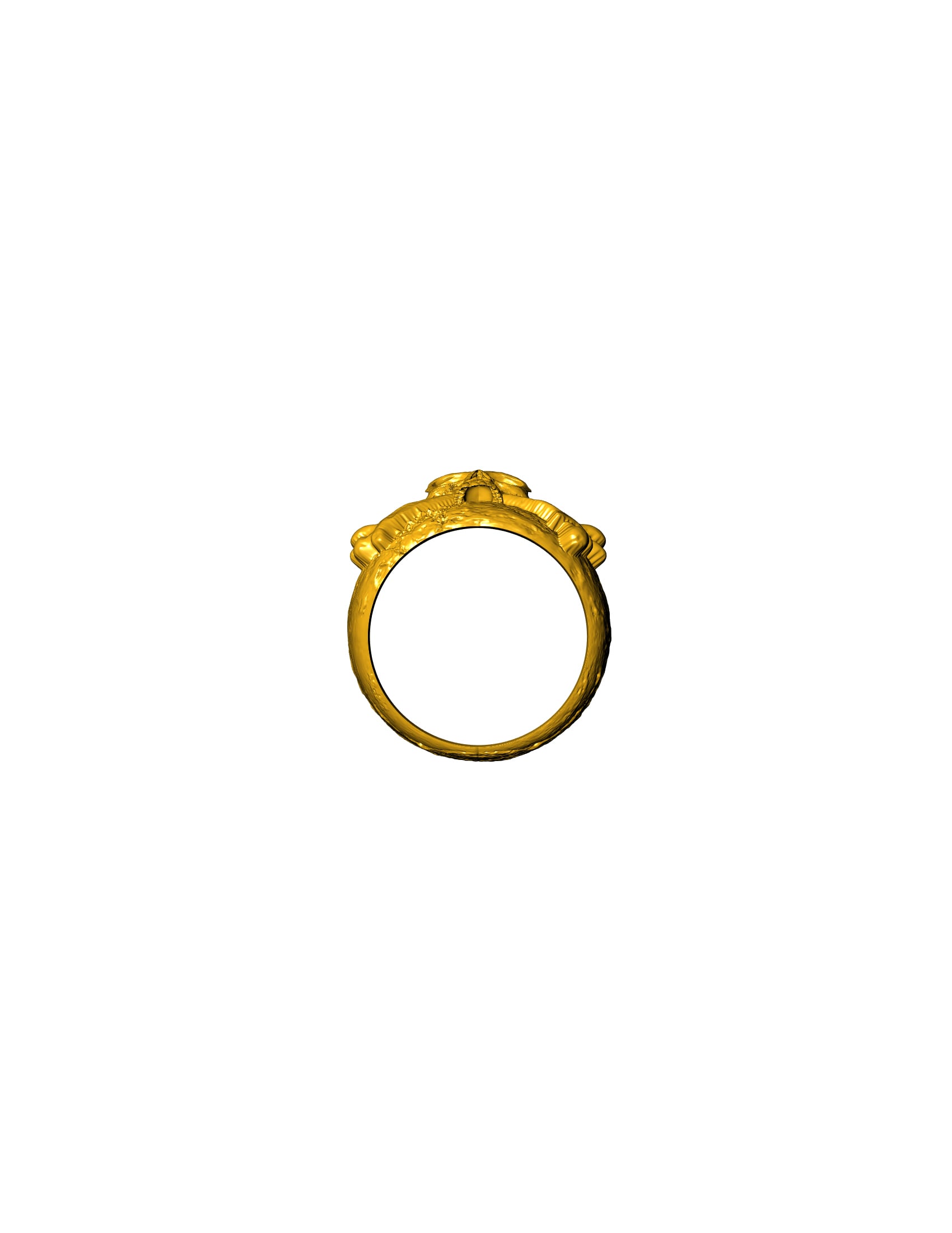 VINTAGE CROSSBONES PIRATE SKULL RING 3d model