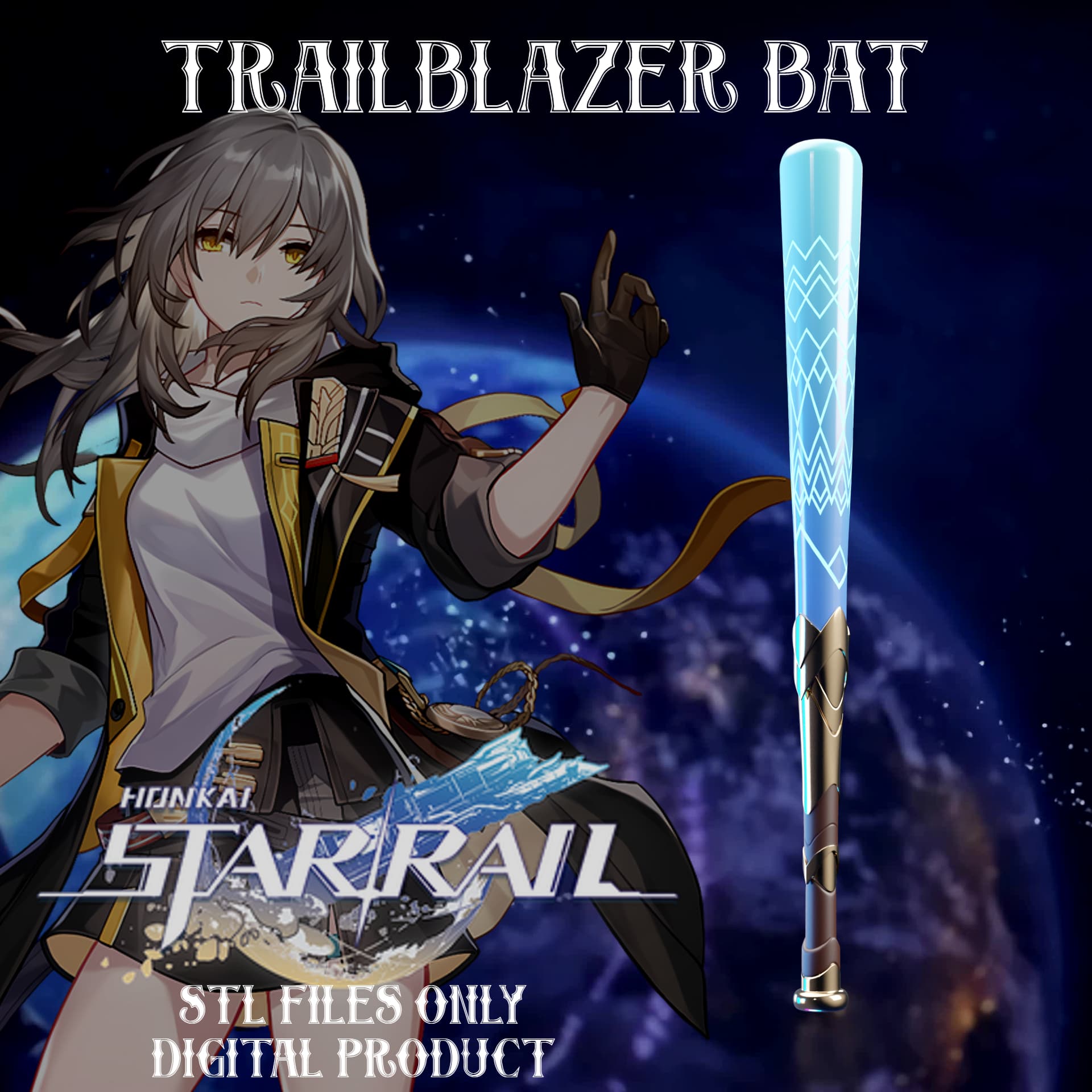 HONKAI: STAR RAIL TRAILBLAZER BAT V1.1 LED 3d model