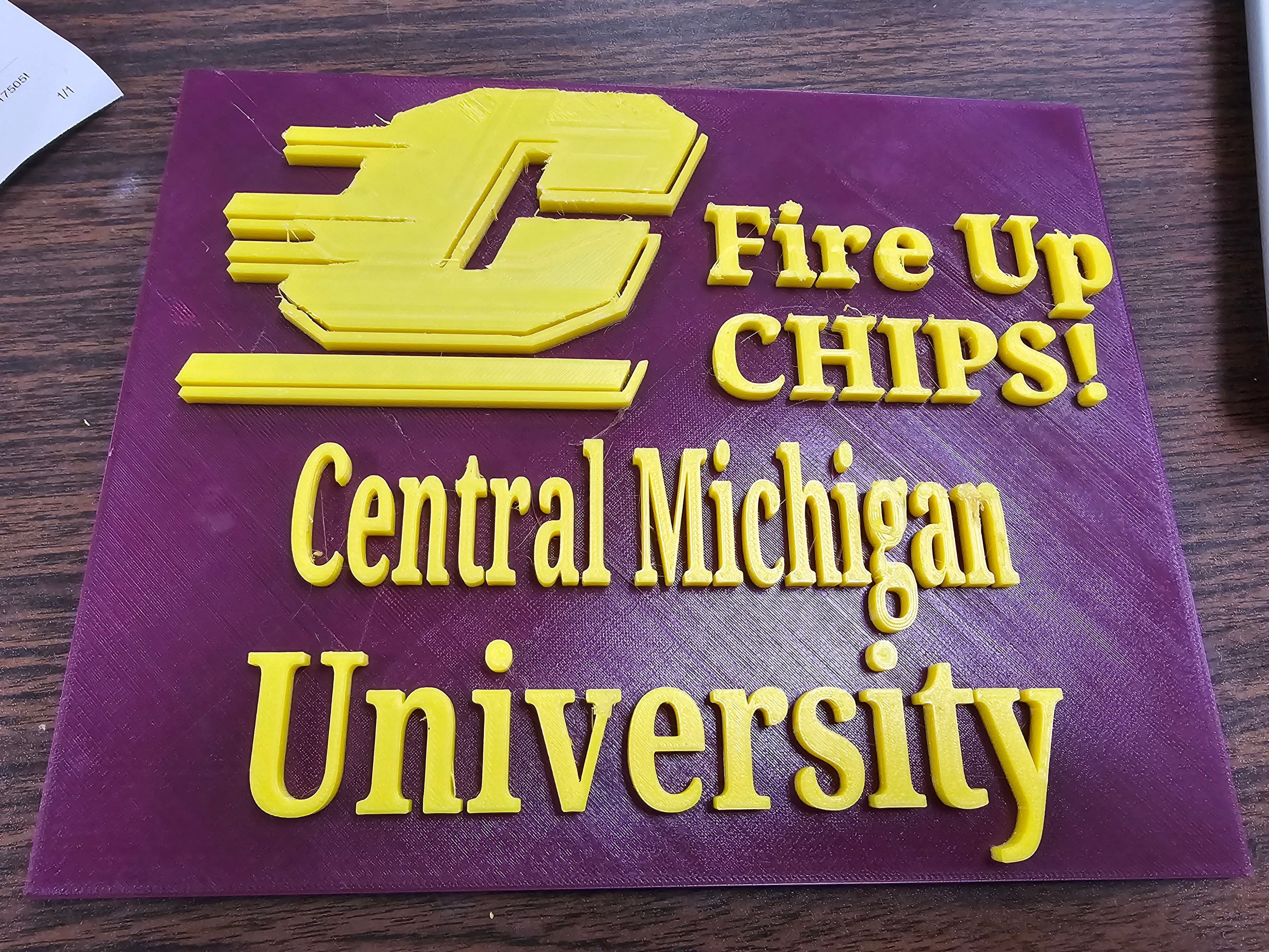 Central Michigan University Sign 3d model