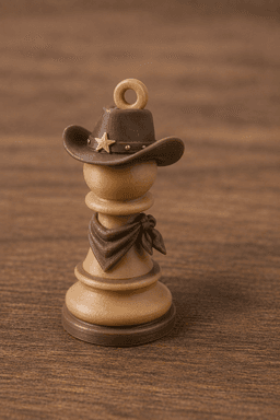 Cowboy Pauwn Keychain.stl 3d model
