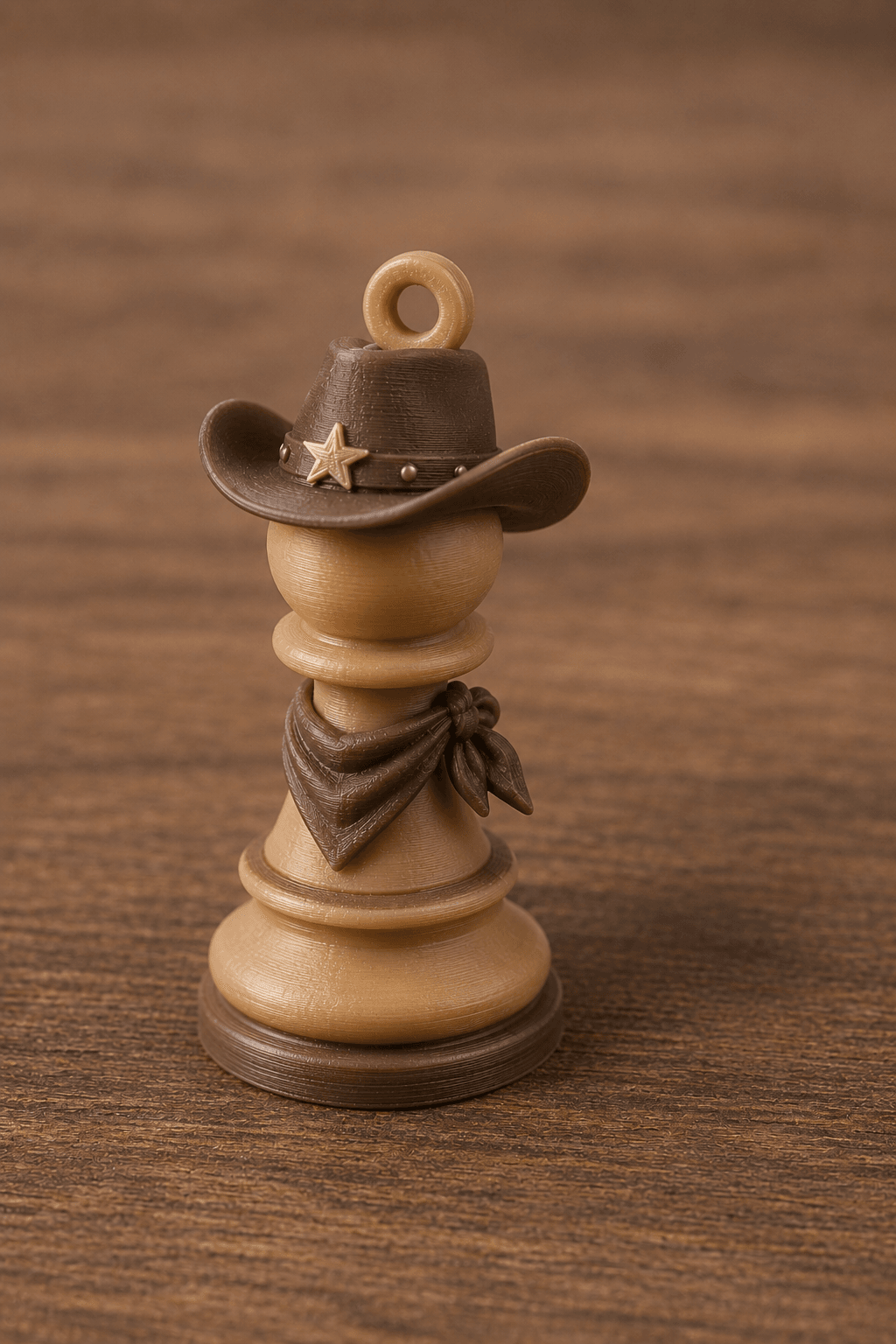Cowboy Pauwn Keychain.stl 3d model