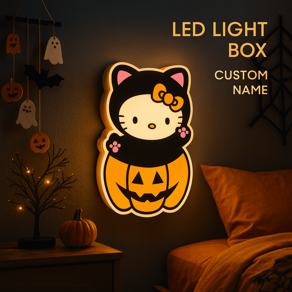 Hello Kitty Pumpkin - LED Strip compatible 3d model