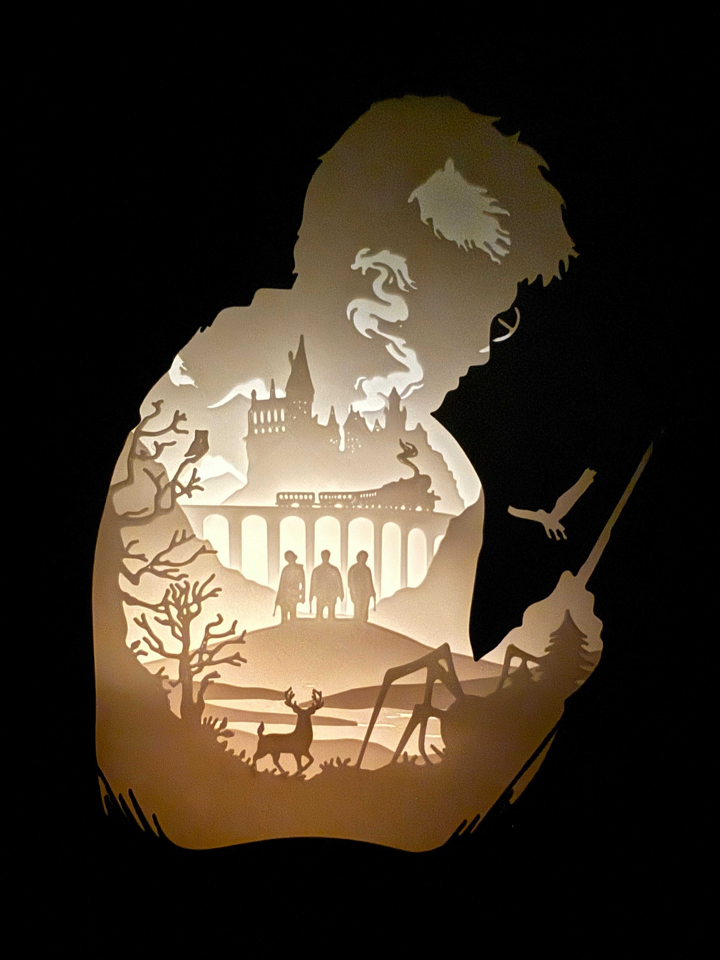 Harry Potter Shadow Box Lamp 3d model