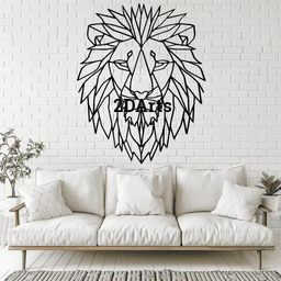 Low Poly Lion Head 2D Wall Art/Window Art - Digital STL & SVG File 3d model