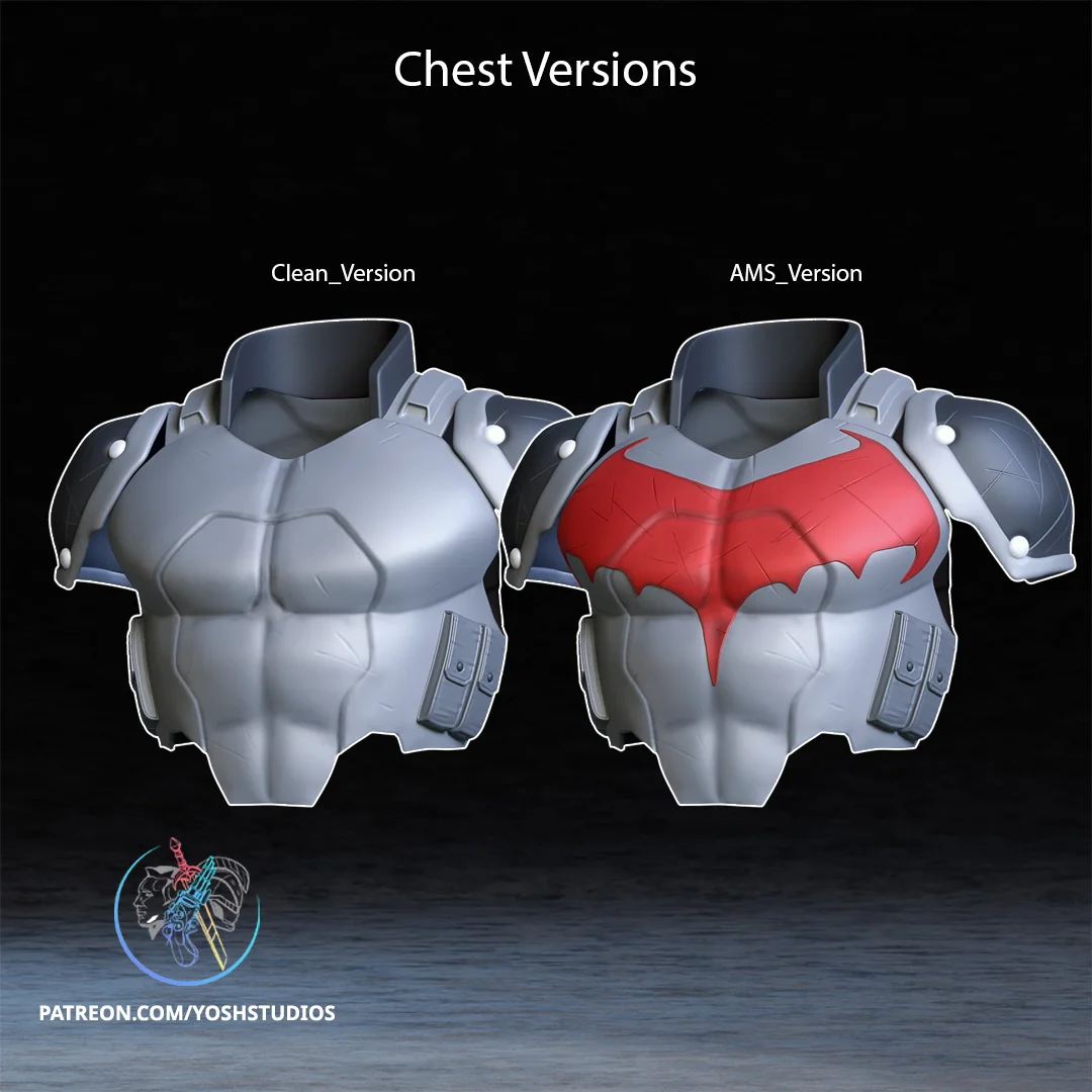 Red Mercenary Comic Armor 3D Printer STL File 3d model