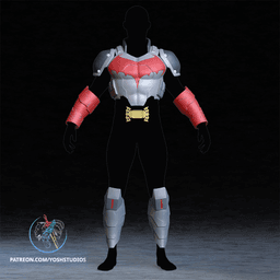 Red Hood Comic Armor 3D Printer STL File 3d model
