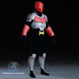 Red Hood Comic Armor 3D Printer STL File 3d model