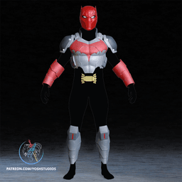 Red Hood Comic Armor 3D Printer STL File 3d model
