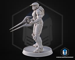 Campaign Evolved Master Chief Figurine Pose 2 - 3D Print Files 3d model