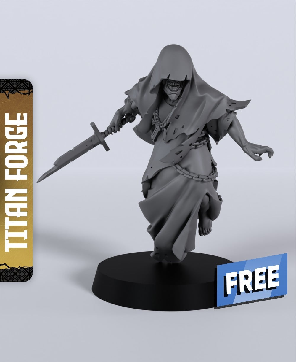 Ghost A - With Free Dragon - 5e DnD Inspired for RPG and Wargamers 3d model