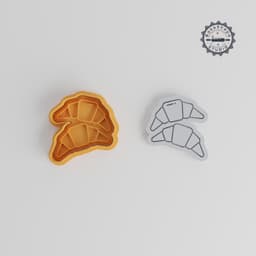 Croissant Shape Cutter & Stamp Set, Perfect for Cookies & Fondant, 6 Piece Collection, S/M/L Sizes, Pastry & Dessert Baking Tool PRODUCT_739 3d model