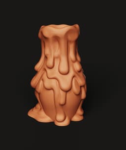 Melting Dripping Vase | Trippy Geometric Planter | Modern Art Decor | Psychedelic Flower Pot 3d model